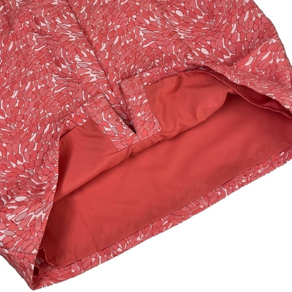 Ann Taylor Coral Textured Lace Embroidered Dress Sz 14 - Picture 12 of 14